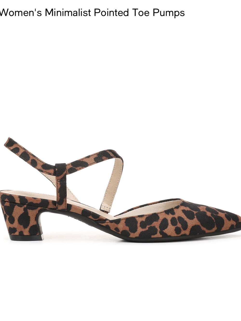 Life Stride Leopard-Print Pointed Toe Slingback Pumps - Brown/Black 7.5 W